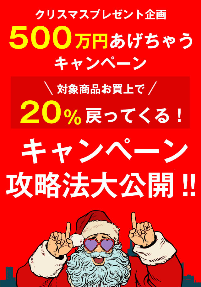 〔2018/12/12〕【実質20%OFFになる、超お買い得なキャンペーン】が始まりました！