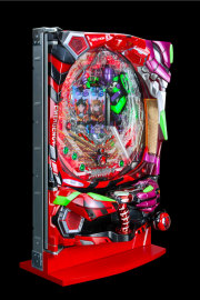 パチンコ固定台ラウンド　レッド×レッド　取付け例